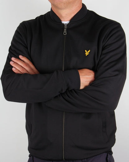 Lyle And Scott – Bomber-Trainingsjacke in Schwarz