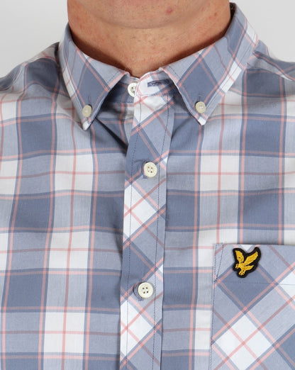 Lyle And Scott – Kariertes Hemd in Dämmerungsblau