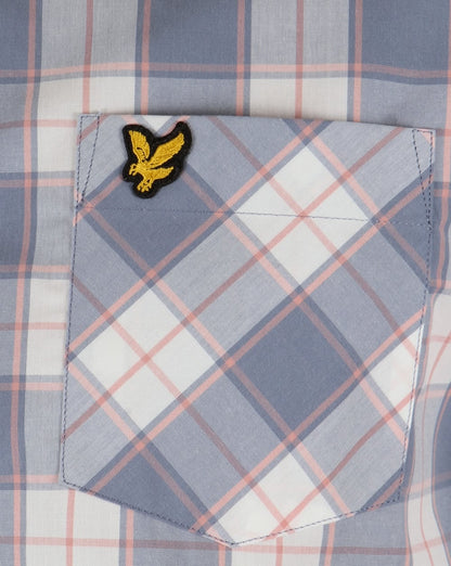 Lyle And Scott – Kariertes Hemd in Dämmerungsblau