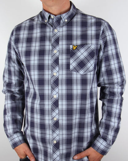 Lyle And Scott Kariertes Hemd, Marineblau