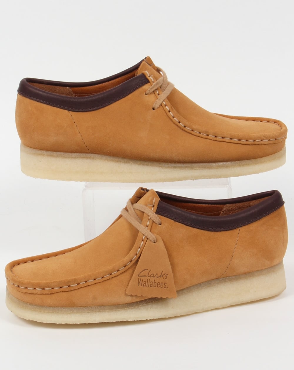 Clarks Originals – Wallabee – Schuhe aus Wildleder in Kamel
