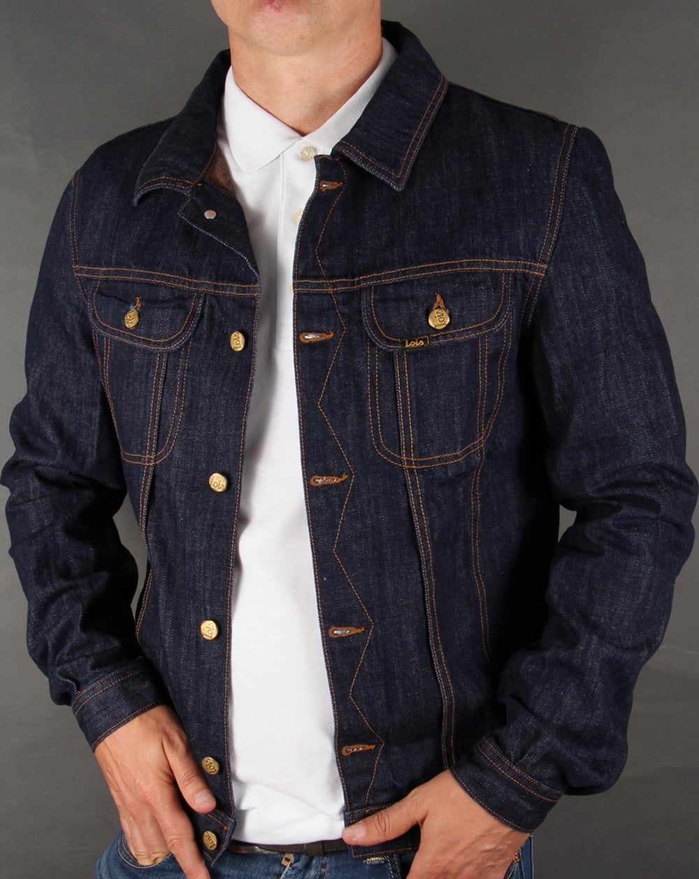 Lois Jeansjacke in dunkler Waschung