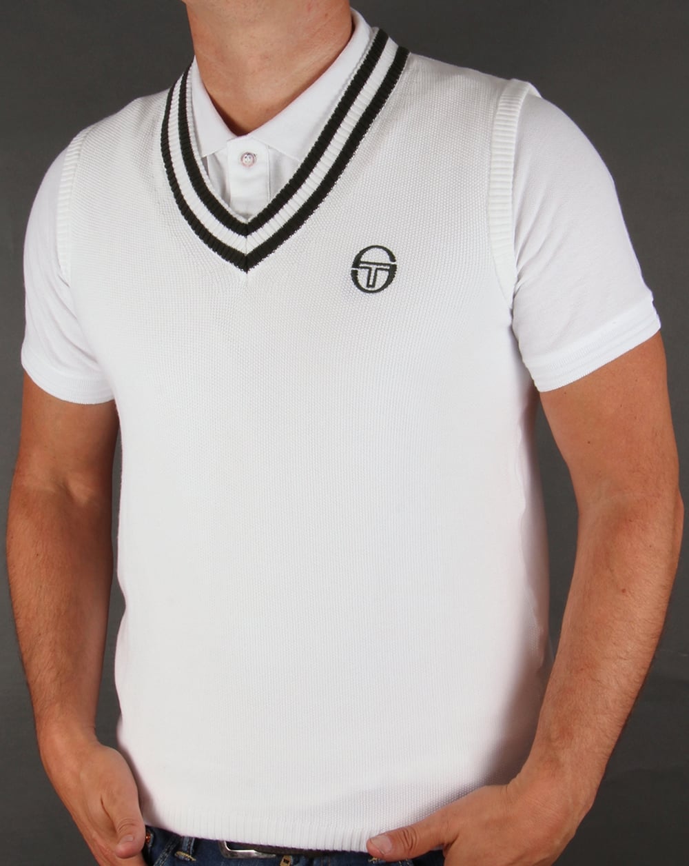 Sergio Tacchini Tanktop Weiß/Grün