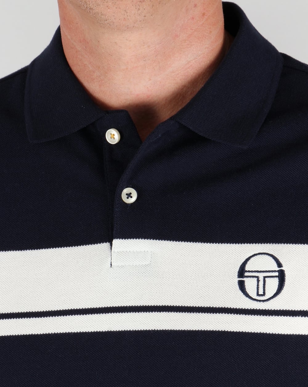 Sergio Tacchini Young Line 50th Anniversary Poloshirt Marineblau/Elfenbein