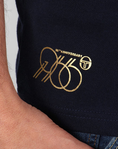 Sergio Tacchini Young Line 50th Anniversary Poloshirt Marineblau/Elfenbein