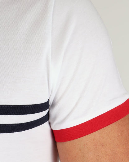 Sergio Tacchini Super Mac T-Shirt Weiß/Marineblau/Rot