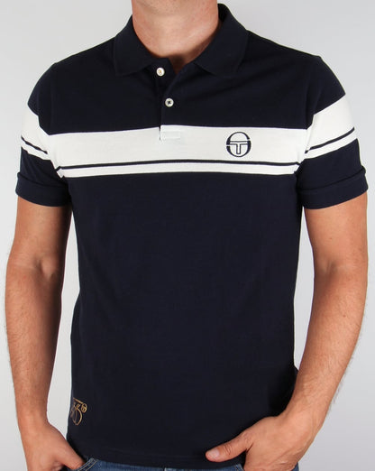 Sergio Tacchini Young Line 50th Anniversary Poloshirt Marineblau/Elfenbein