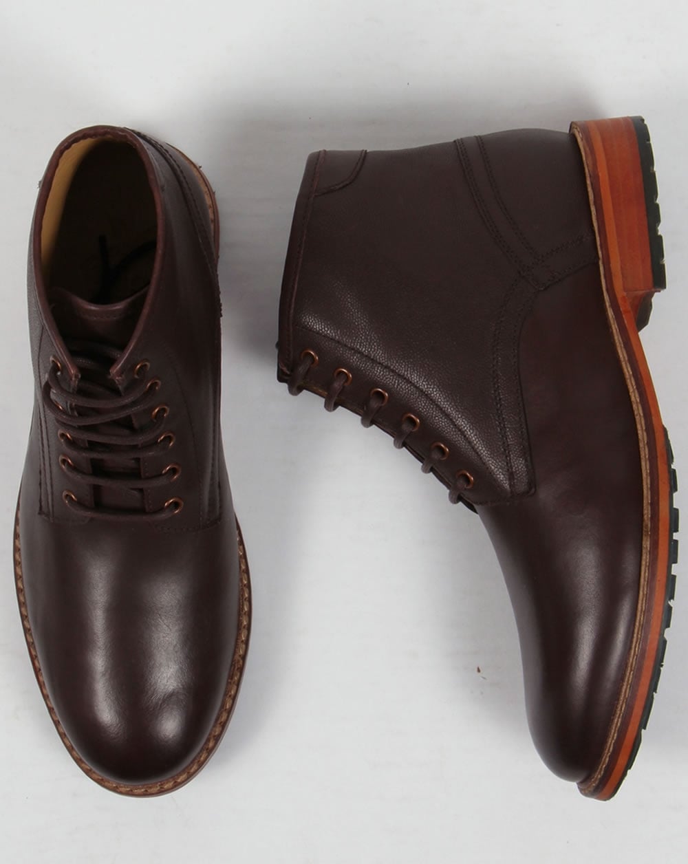 Lyle And Scott Everyman Lederstiefel Braun