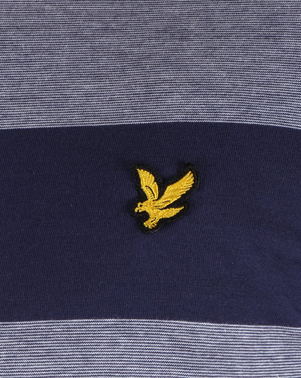 Lyle And Scott – T-Shirt mit breiten Streifen in Marineblau