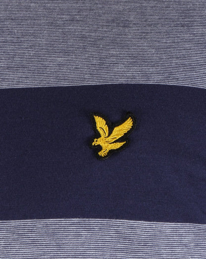 Lyle And Scott – T-Shirt mit breiten Streifen in Marineblau