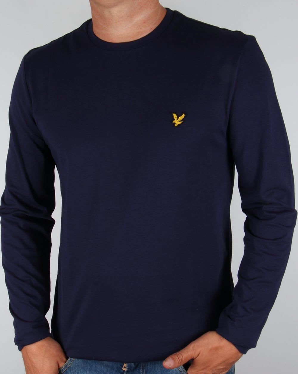 Lyle And Scott – Langärmliges T-Shirt in Marineblau