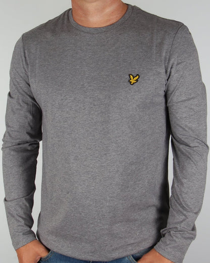 Lyle And Scott – Langärmliges T-Shirt in Mittelgraumeliert