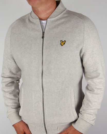 Lyle And Scott – Doppelseitige Bomberjacke in Hellgraumeliert