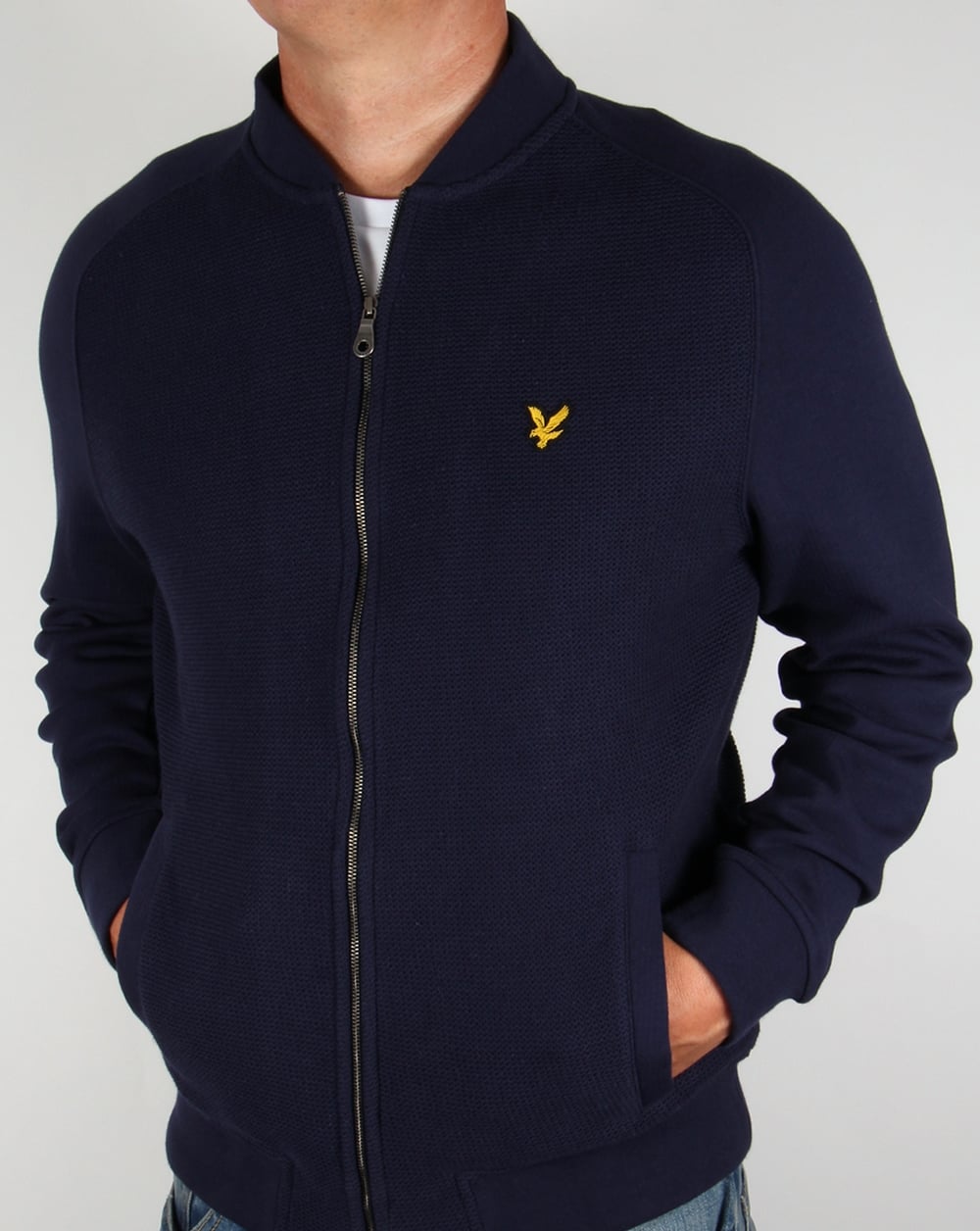 Lyle And Scott – Doppelseitige Bomberjacke in Marineblau