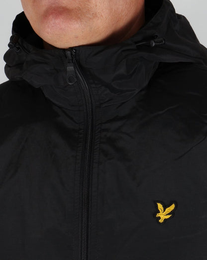 Lyle And Scott – Schwarze Kapuzenjacke mit durchgehendem Reißverschluss