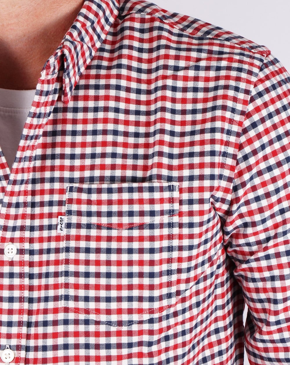 Levis Sunset One Pocket Shirt Cherry Bomb