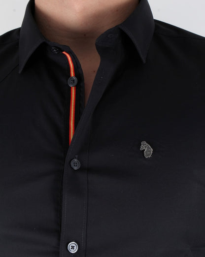 Luke Butchers Bleistifthemd Schwarz
