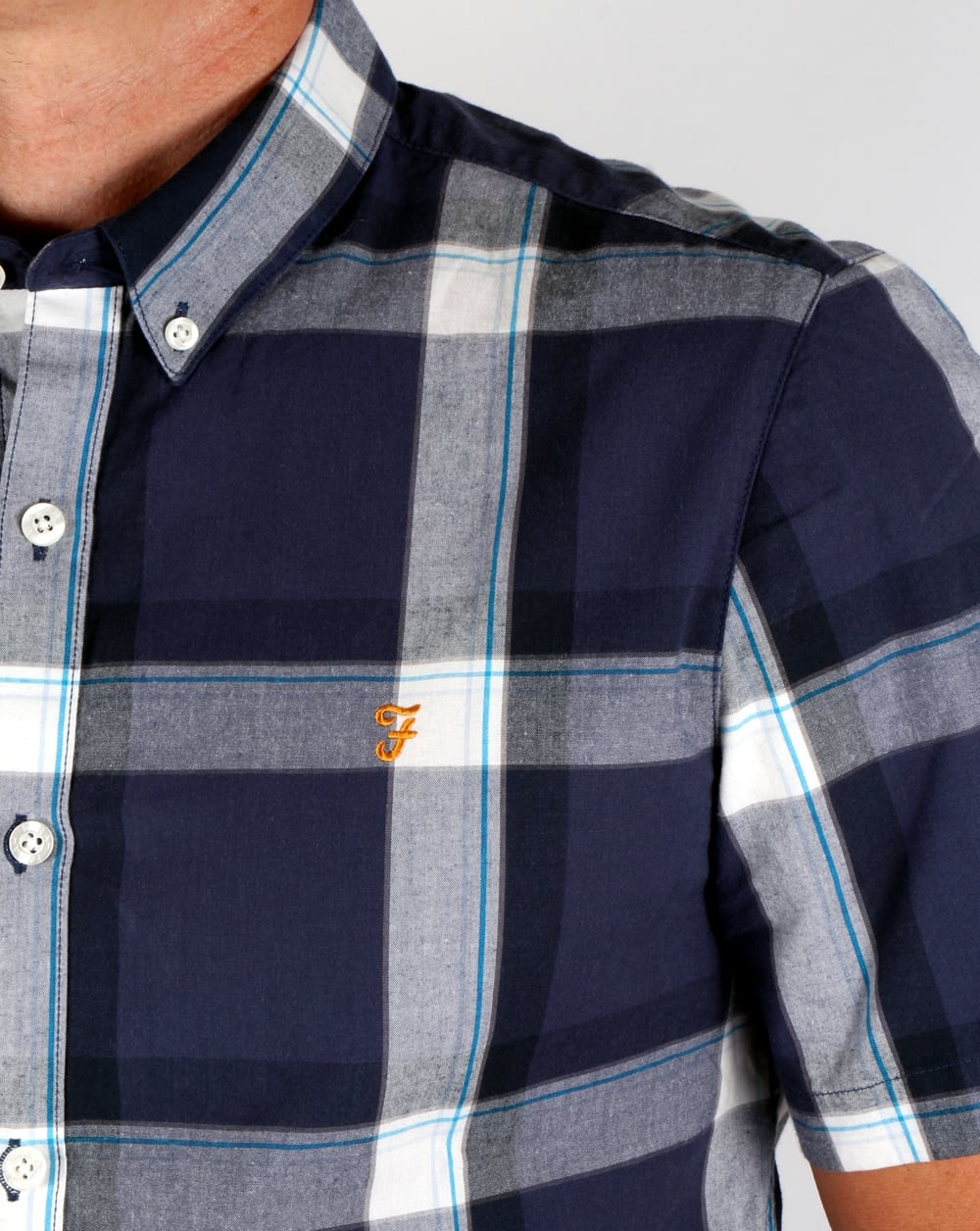 Farah Herne Karohemd, Marineblau
