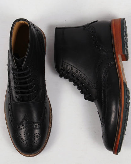 Lyle And Scott Deveron Brogue-Stiefel Schwarz