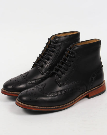Lyle And Scott Deveron Brogue-Stiefel Schwarz