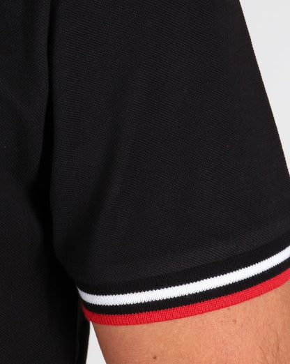 Pretty Green Poloshirt mit Streifen in Schwarz