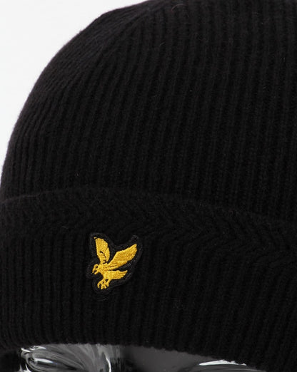Lyle And Scott Gerippte Beanie Schwarz