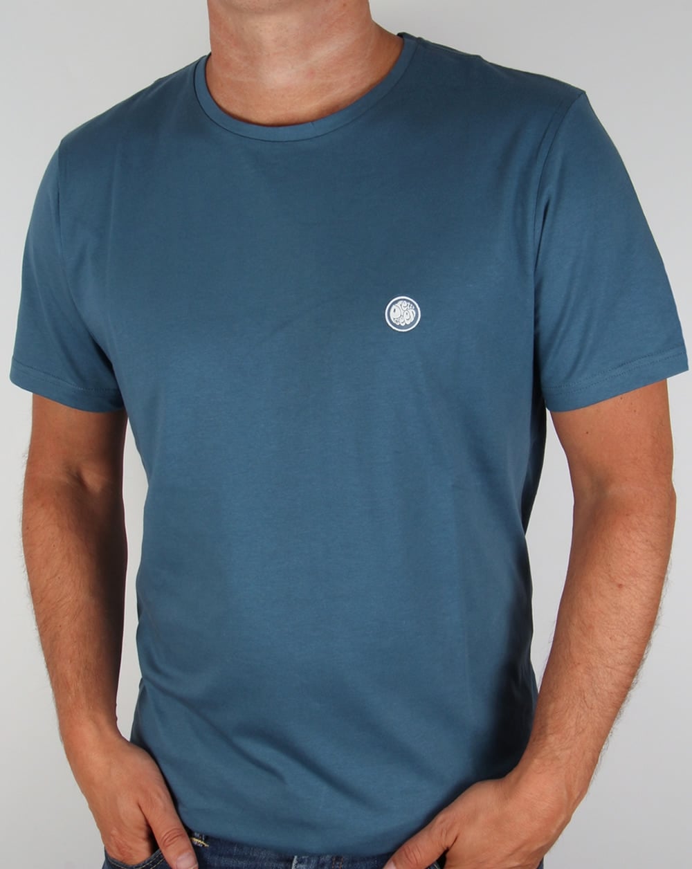 Pretty Green – T-Shirt mit Rundhalsausschnitt, Blaugrün