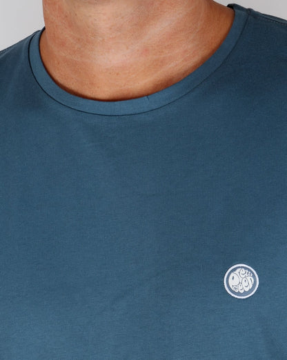 Pretty Green – T-Shirt mit Rundhalsausschnitt, Blaugrün