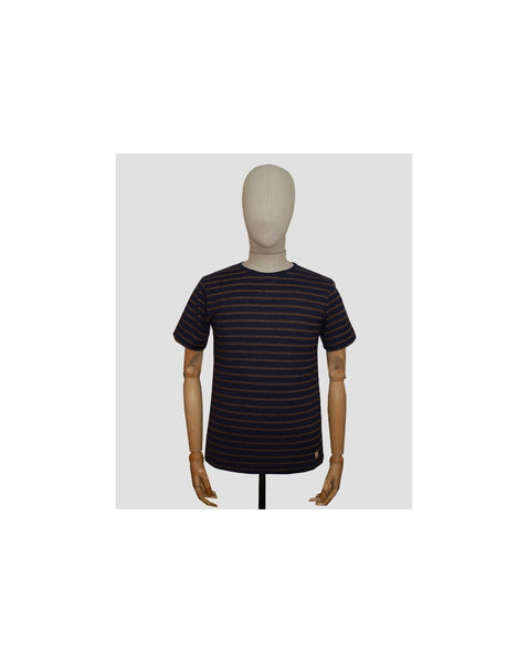 Armor-lux Stripe T-shirt Navy/tan