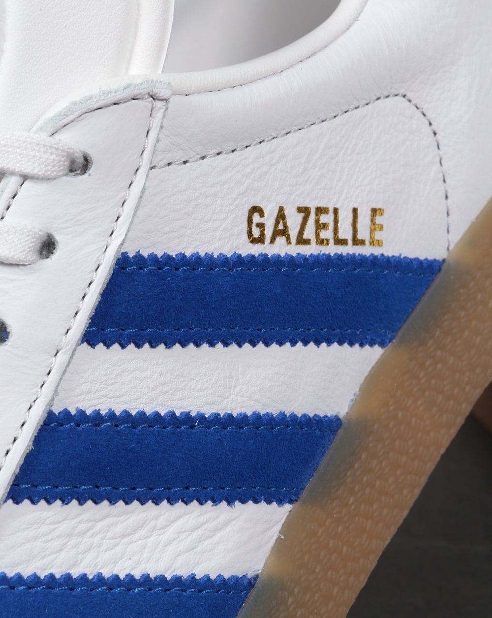 Adidas Gazelle Leder-Sneaker Weiß/Royal Gum