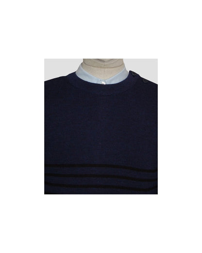Armor-lux Marin Heritage Rundhalspullover Marineblau/Schwarz