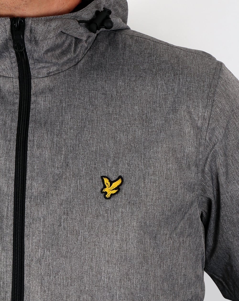 Lyle And Scott – Durchgehende Kapuzenjacke mit Reißverschluss in Graumeliert