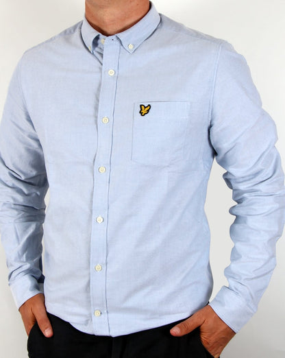 Lyle And Scott Oxford Langarmhemd Himmelblau