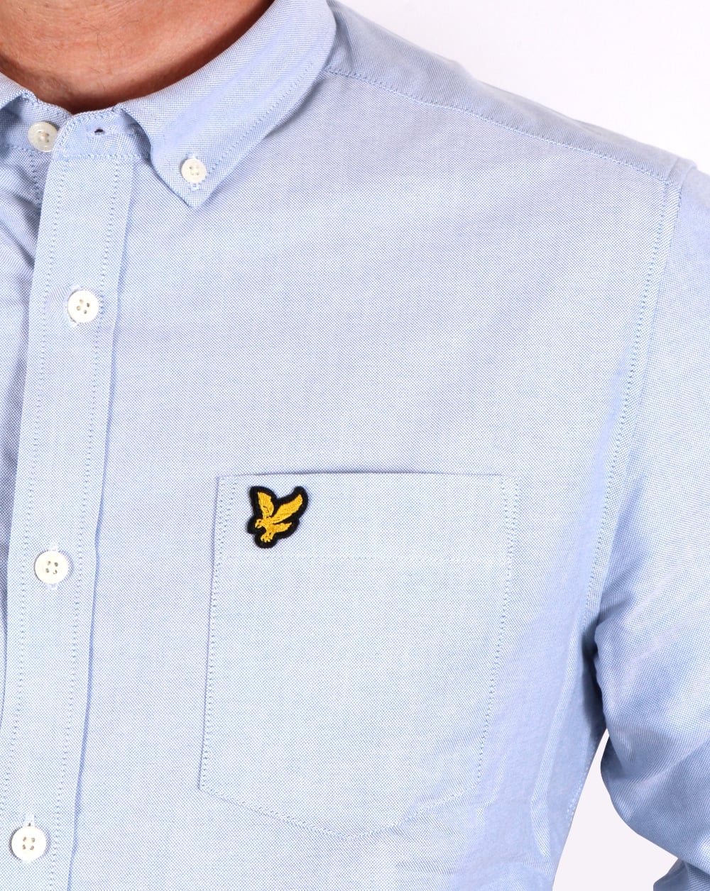Lyle And Scott Oxford Langarmhemd Himmelblau