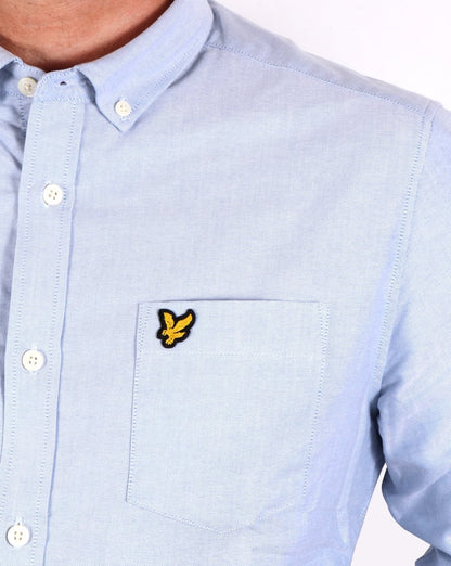 Lyle And Scott Oxford Langarmhemd Himmelblau