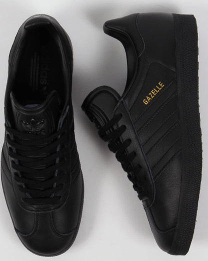 Adidas Gazelle Leder-Sneakers Triple Black