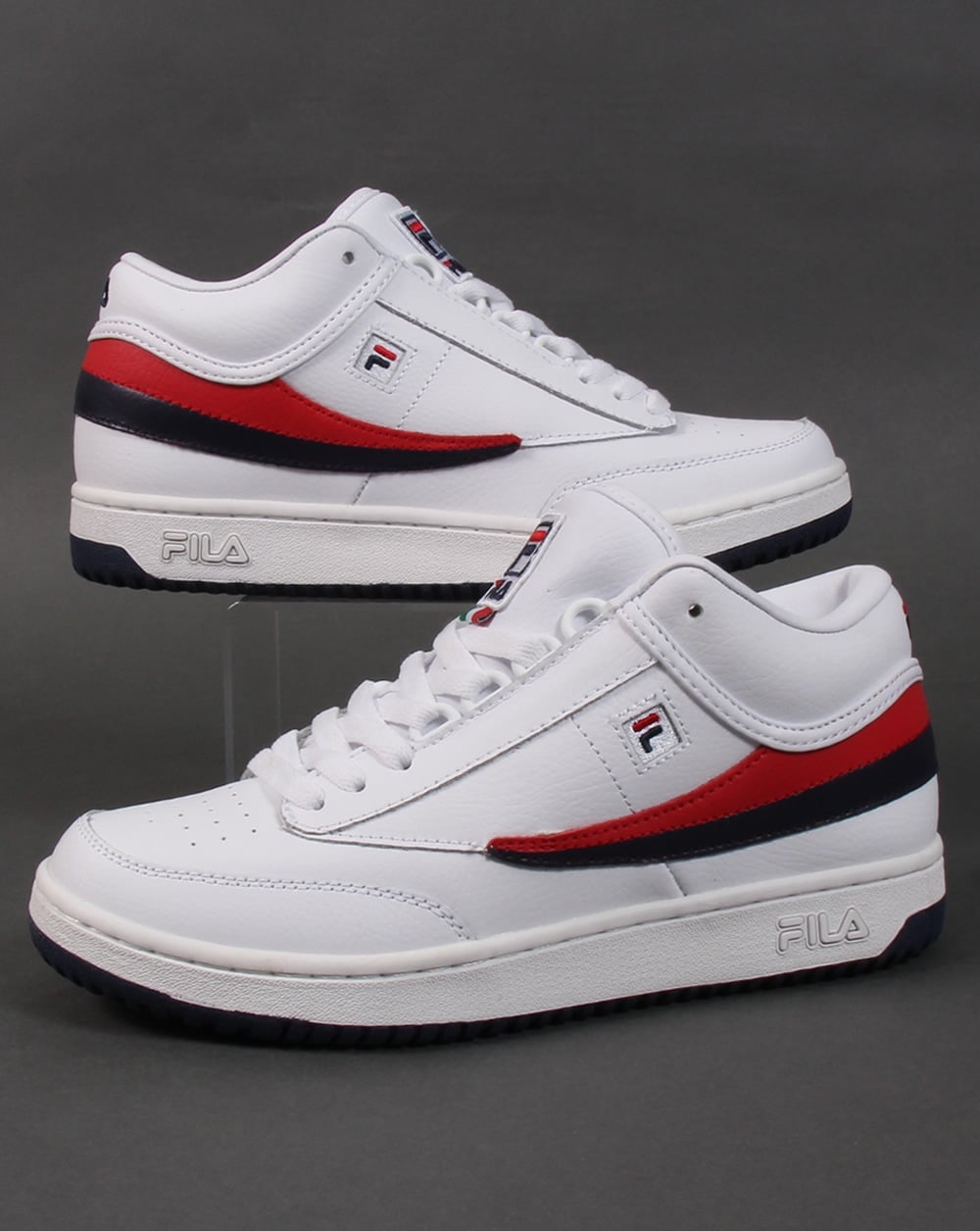 Fila Heritage T-1 Mid Sneakers Weiß/Marineblau/Rot