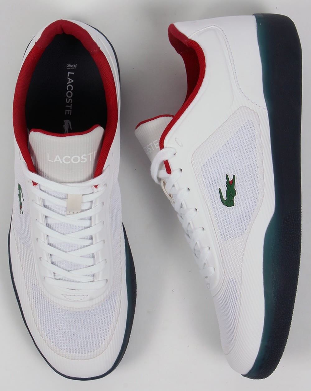 Lacoste Tramline Oly Sneakers Weiß/Marineblau