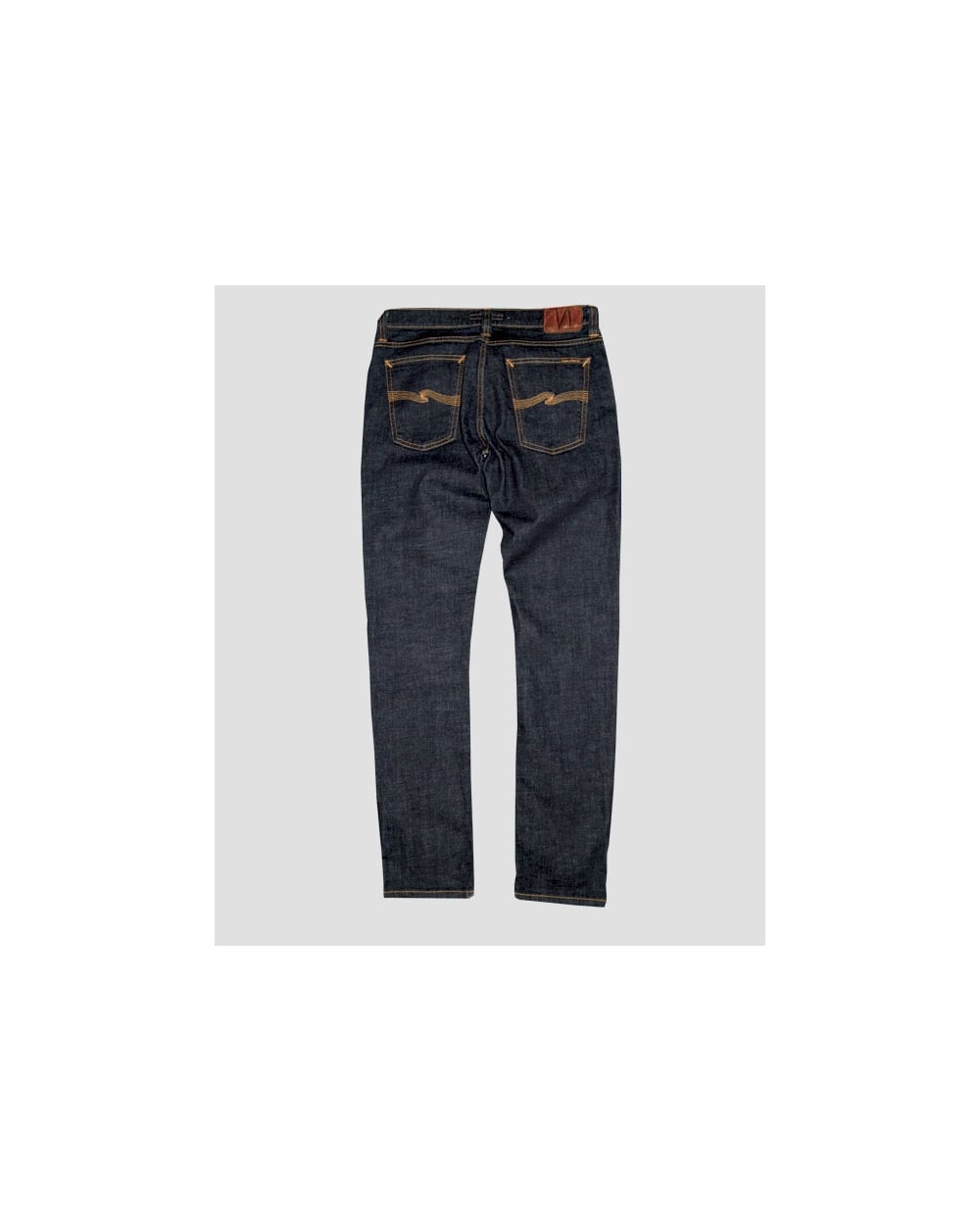 Nudie Jeans – Enge Long John-Hose aus Bio-Twill in verwaschenem Marineblau