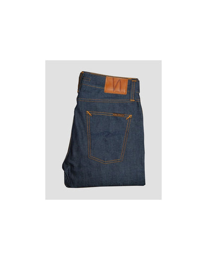 Nudie Jeans – Steady Eddie – Bio-Trockenblau in Ton