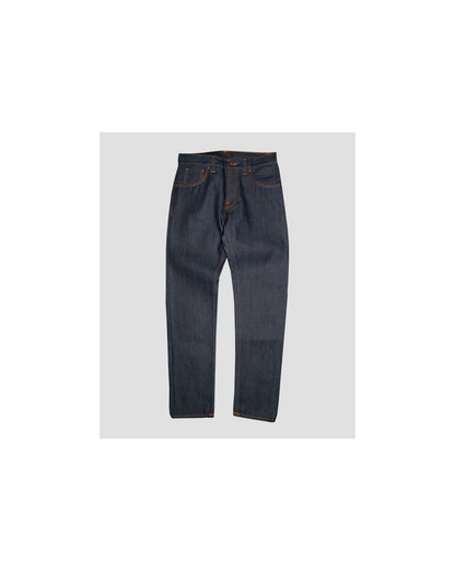 Nudie Jeans – Steady Eddie – Bio-Trockenblau in Ton