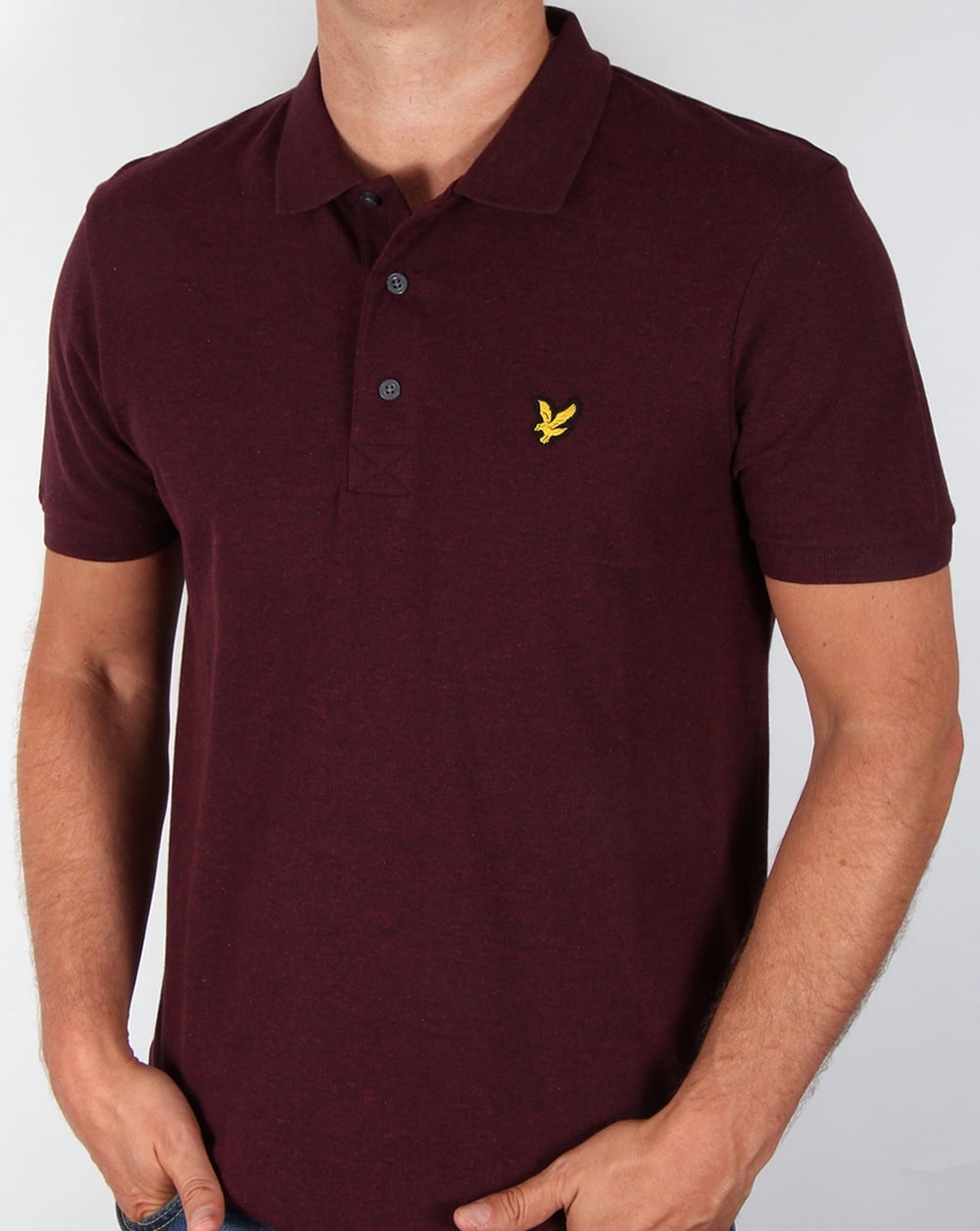 Lyle And Scott – Poloshirt in Weinrot meliert