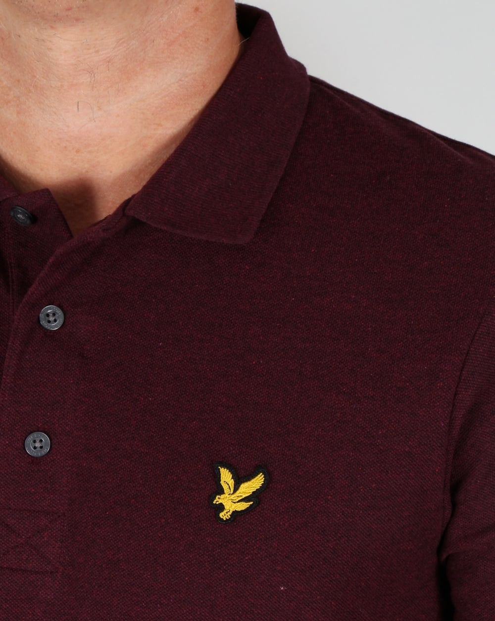 Lyle And Scott – Poloshirt in Weinrot meliert