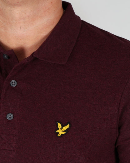 Lyle And Scott – Poloshirt in Weinrot meliert