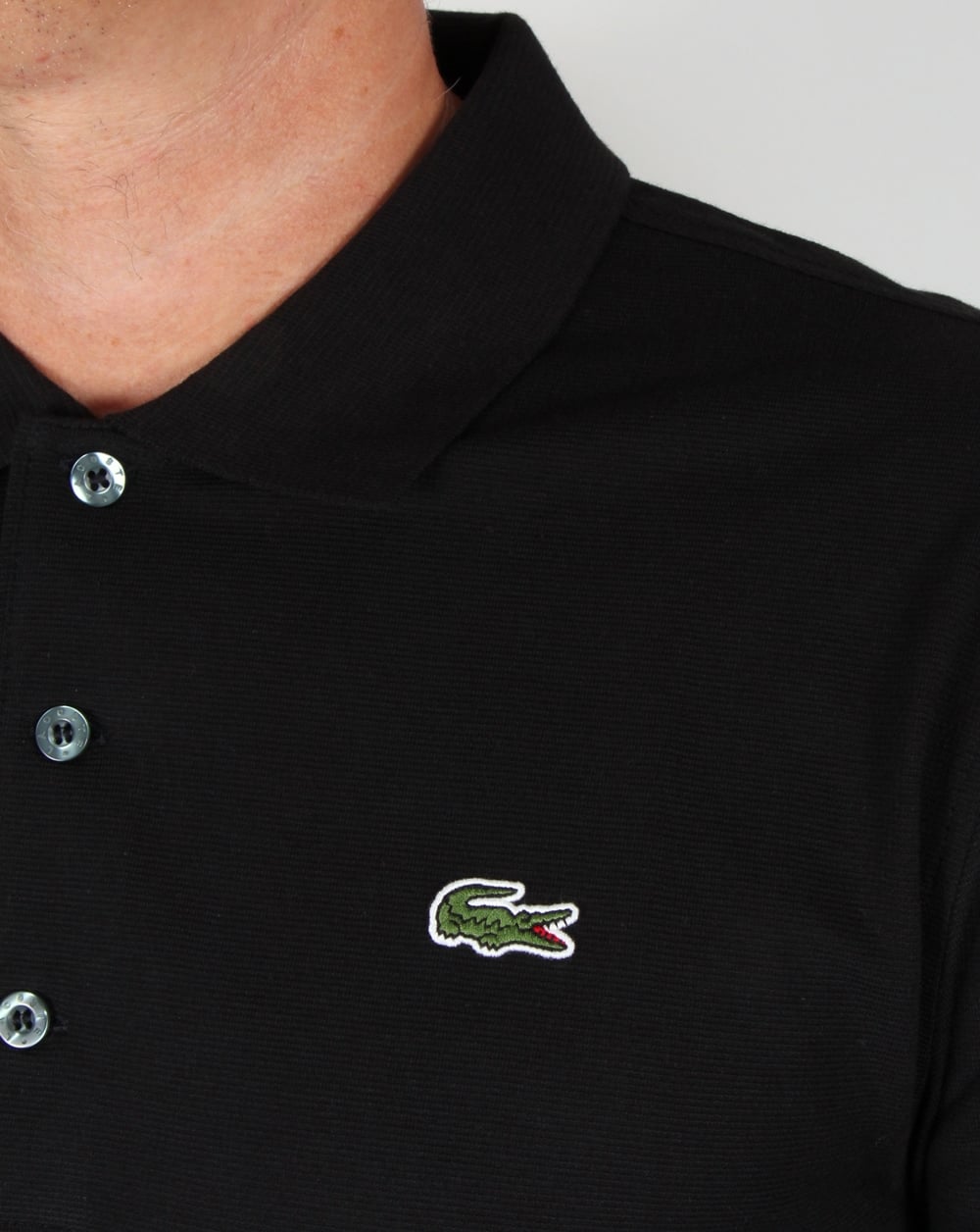 Lacoste Long Sleeve Polo Black