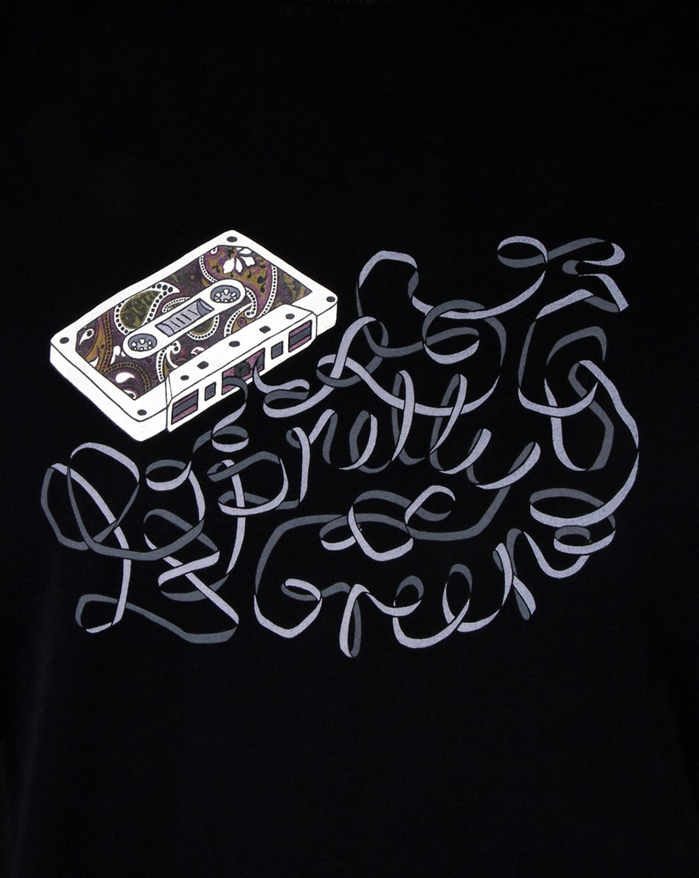 Pretty Green Kassetten-T-Shirt Schwarz