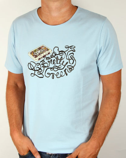 Pretty Green Cassette T-Shirt Himmelblau