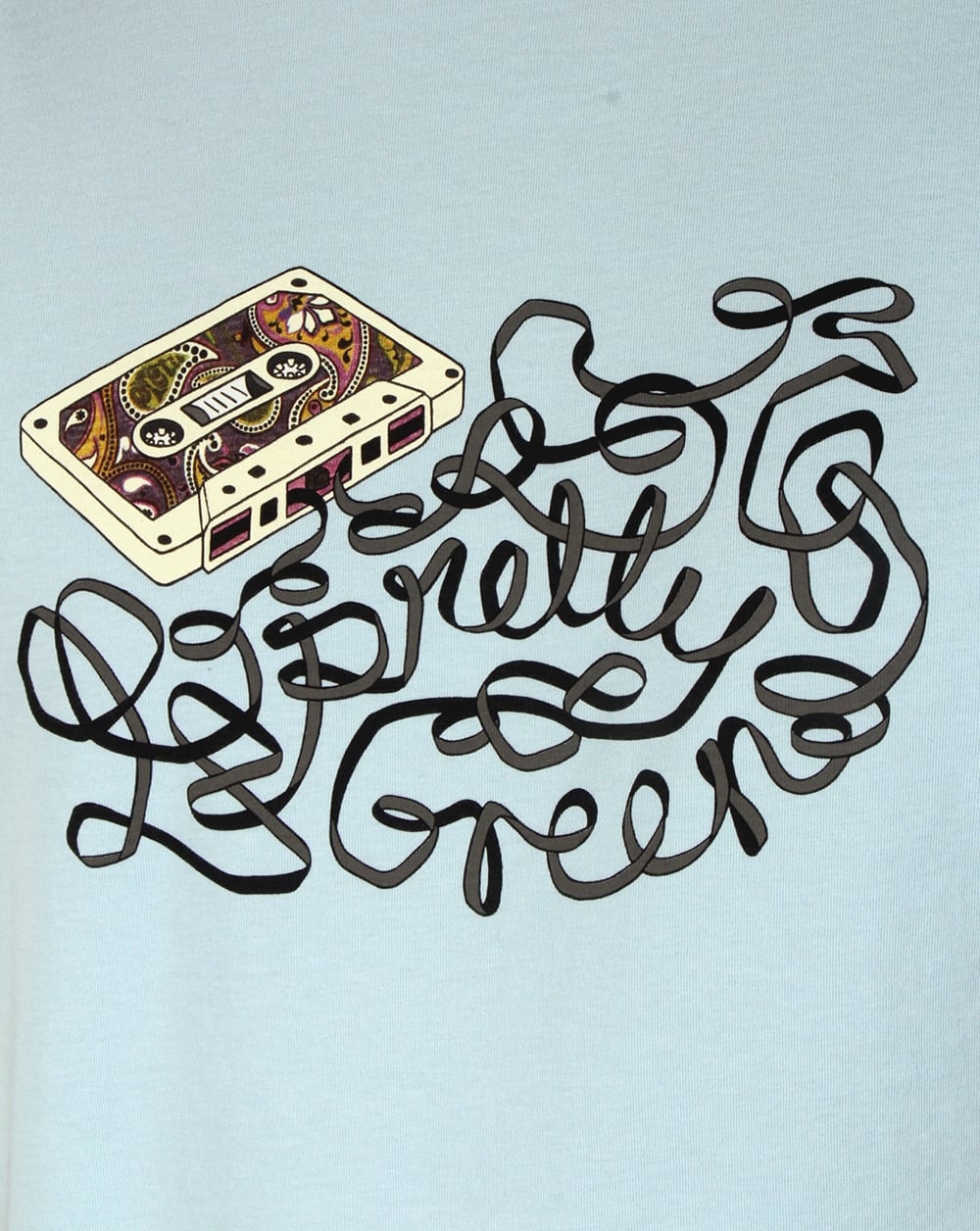 Pretty Green Cassette T-Shirt Himmelblau