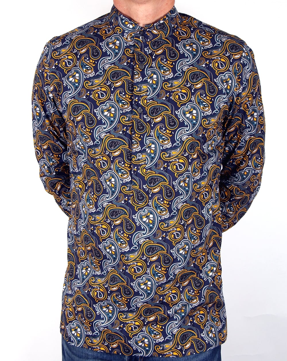 Pretty Green Stretford Kaftan Marineblau