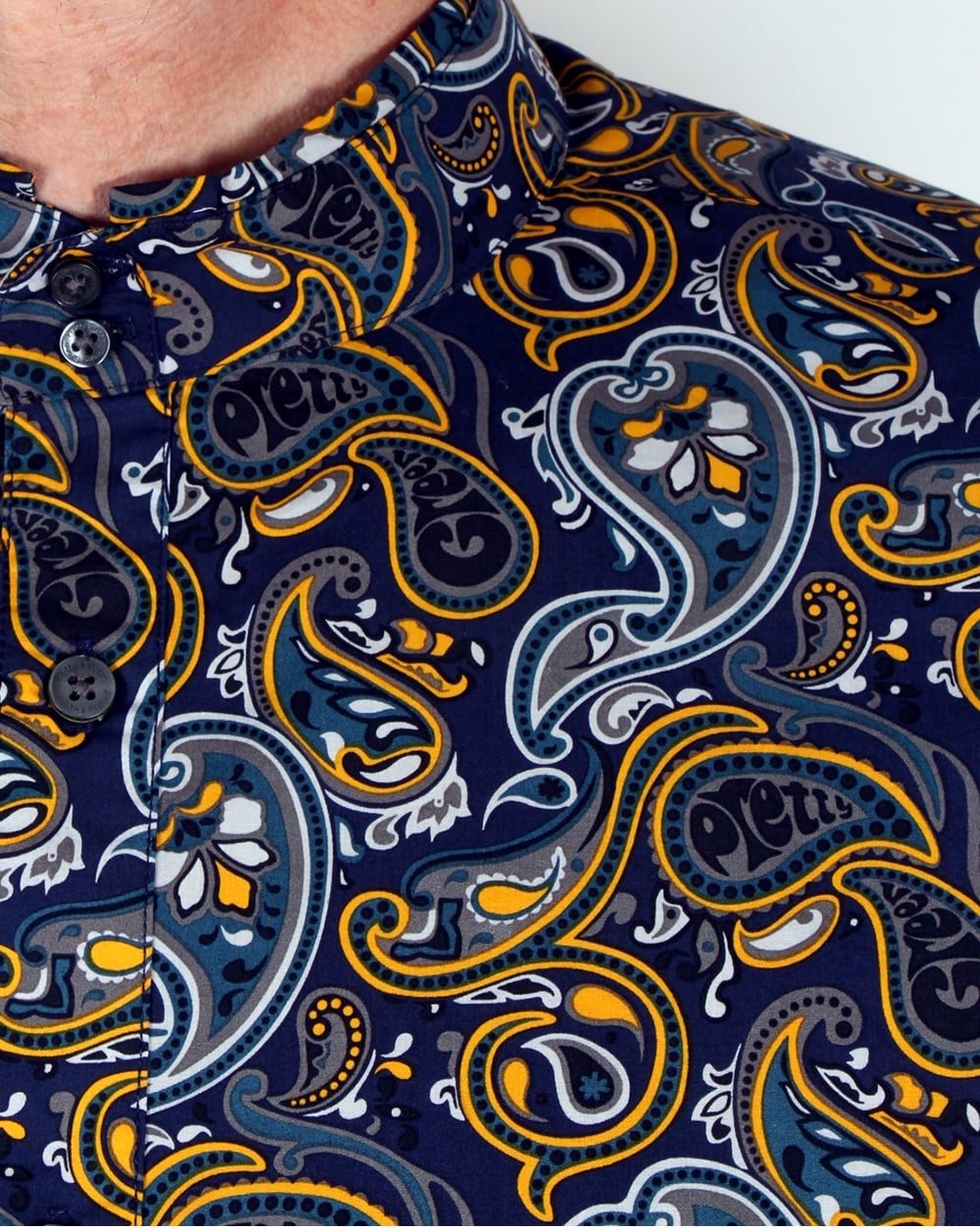 Pretty Green Stretford Kaftan Marineblau